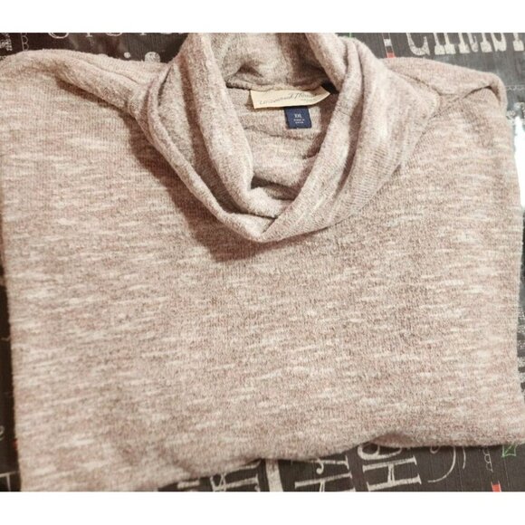 Universal Thread Pullover Sweater Size XXL Tan Heather Turtleneck Soft - Picture 15 of 15